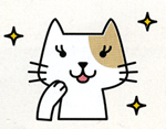 毛が絡まない猫イラスト